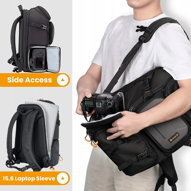 TARION Camerarugzak DSLR SLR Met Laptopvak 15,6 Inch Waterdicht — foto 5