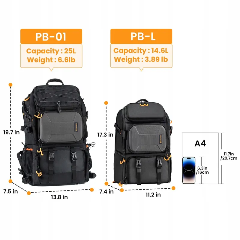 TARION Camerarugzak DSLR SLR Met Laptopvak 15,6 Inch Waterdicht — foto 7