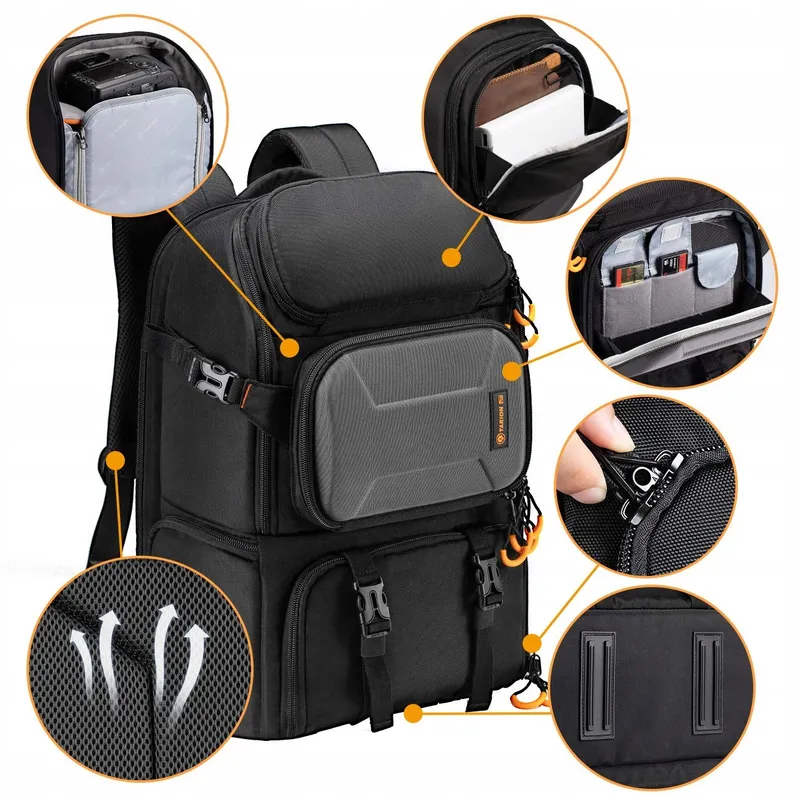 TARION Camerarugzak DSLR SLR Met Laptopvak 15,6 Inch Waterdicht — foto 6