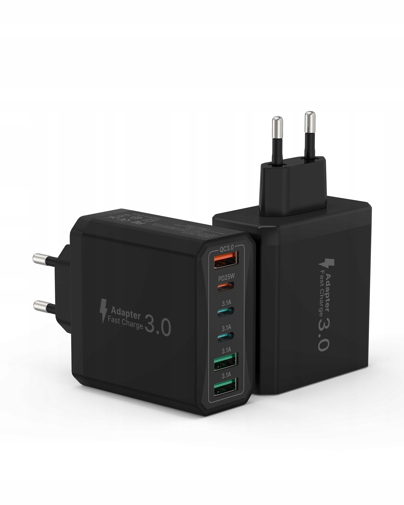 USB-C Oplader 6 Poorten 40W Adapter