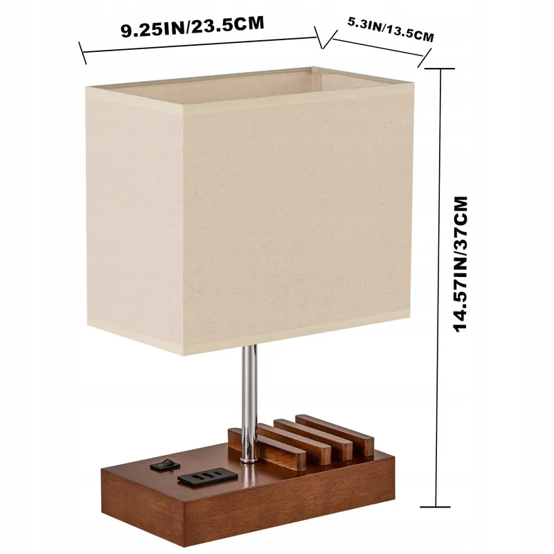 DREAMHOLDER Tafellamp USB 3 Poorten Telefoonstandaard Modern — foto 6