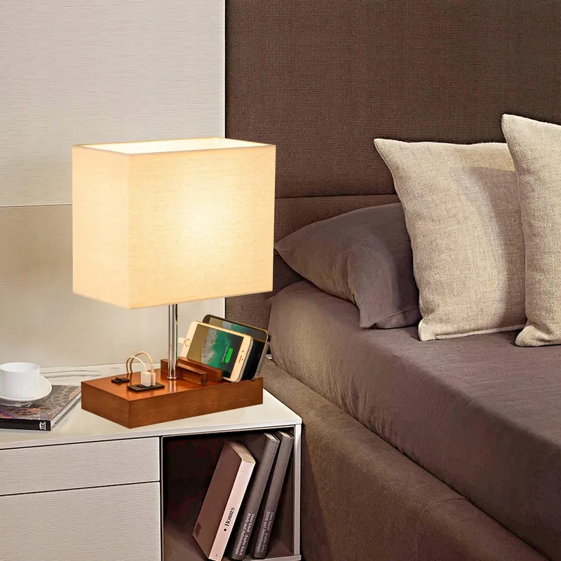 DREAMHOLDER Tafellamp USB 3 Poorten Telefoonstandaard Modern — foto 8
