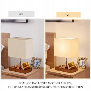 DREAMHOLDER Tafellamp USB 3 Poorten Telefoonstandaard Modern — miniatuur 7