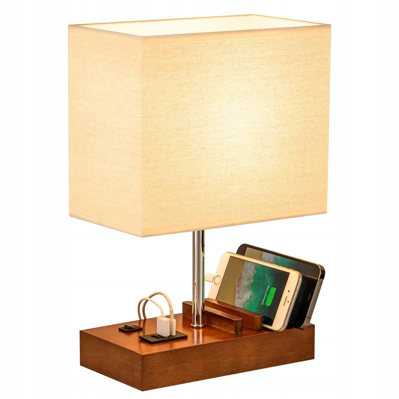 DREAMHOLDER Tafellamp USB 3 Poorten Telefoonstandaard Modern — foto 2