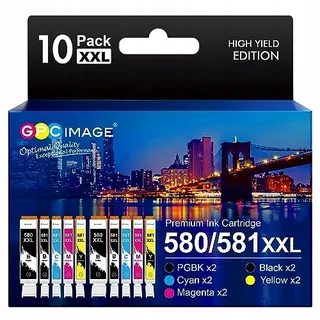 GPC IMAGE 580 581 XXL Inktcartridges Canon TS705 TR8550 TS6150 10-delig — miniatuur 1