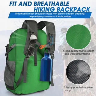IGOLUMON 40L Lichte Waterdichte Opvouwbare Wandelrugzak — miniatuur 4
