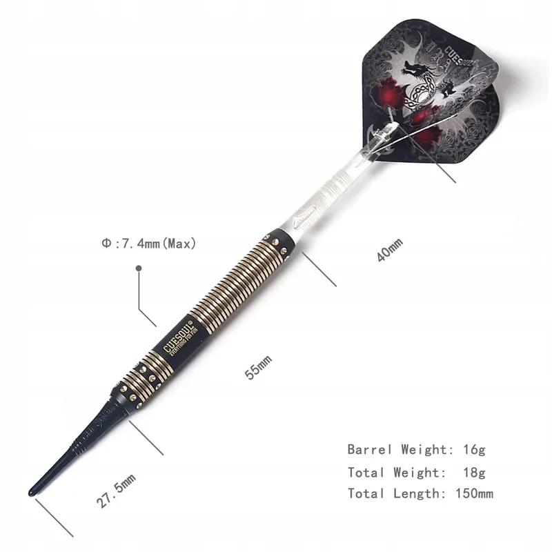 CUESOUL Dragon Deluxe Softdarts Set 16g Luxe Etui — foto 2