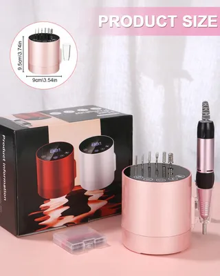 PERMUST Elektrische Nagelfrees Met LCD En Pedaal 35000 TPM — miniatuur 5