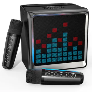 LSMOEO Draagbare Karaoke Kinderen Volwassenen LED Microfoons — miniatuur 1