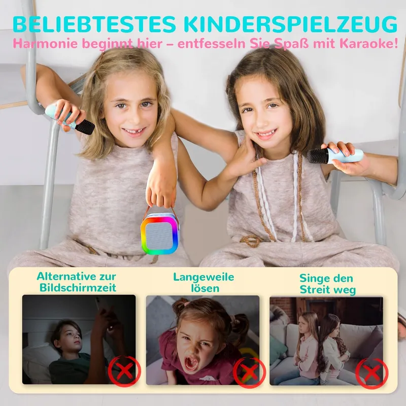 VOLLKLANG Karaokeset Kinderen 2 Microfoons Cadeau — foto 3