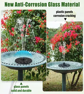 SZMP Solar Tuinfontein Kleine Vijverpomp 7 Sproeiers — miniatuur 4