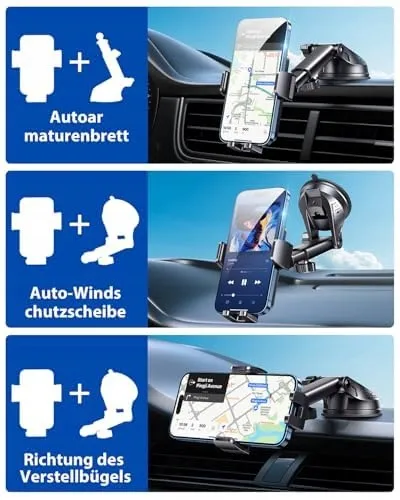 BIPOPIBO Autohouder Telefoon Universeel 360° iPhone Android — foto 6