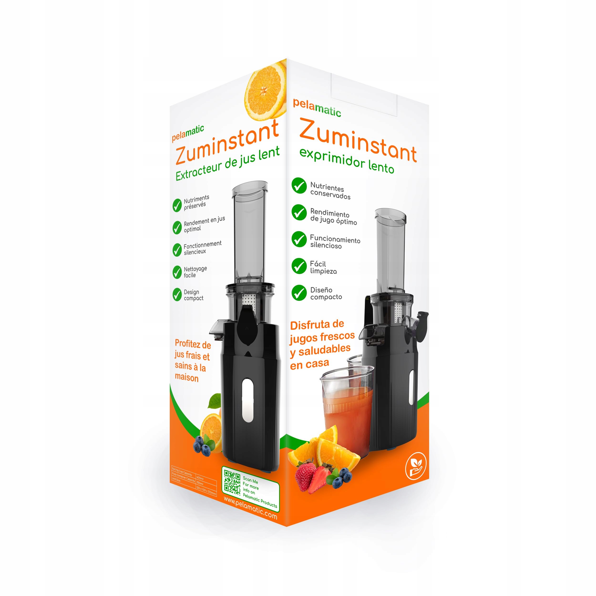 PELAMATIC ZumInstant Compact Slow Juicer Fruit Groenten