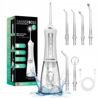 BARBERBOSS Waterflosser Tandplakverwijdering 5 Mondstukken Draagbaar