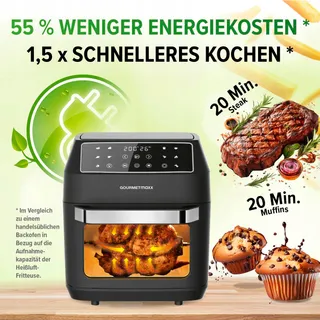 GOURMETMAXX Airfryer 12L 1700W 9 Functies Minioven — miniatuur 7