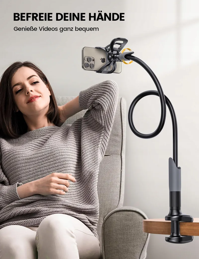 LAMICALL Flexibele Bedtelefoonhouder Lange Arm iPhone Samsung — foto 2
