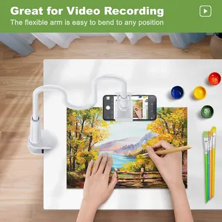 SHAWE Flexibele Verstelbare Telefoonhouder 4-6,5 Inch 76cm Wit — miniatuur 7