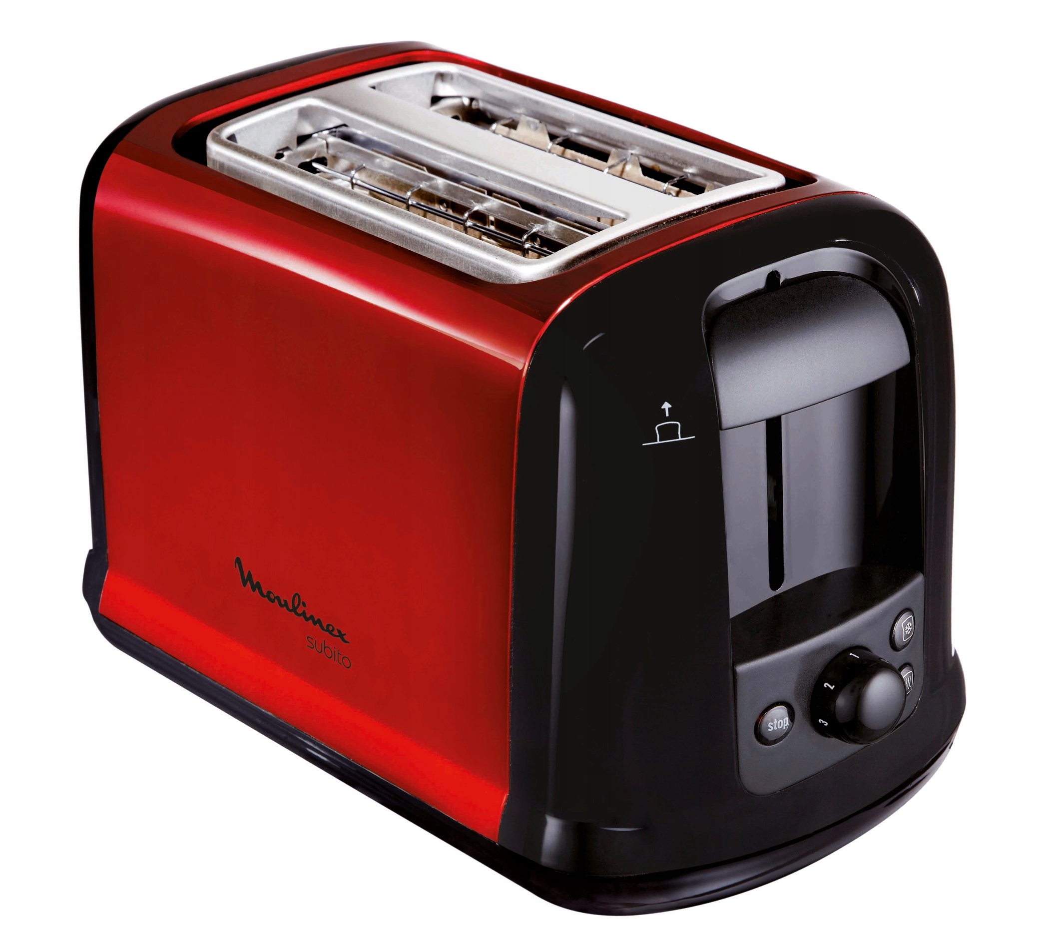 MOULINEX Subito Broodrooster RVS Rood Zwart
