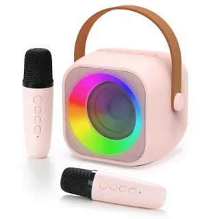 JEEFU Karaokemachine Kinderen 2 Microfoons Meisjes 3-12 Jaar