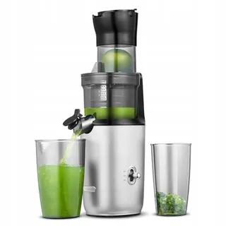 AMZCHEF Slow Juicer 80mm Opening 200W Zilver