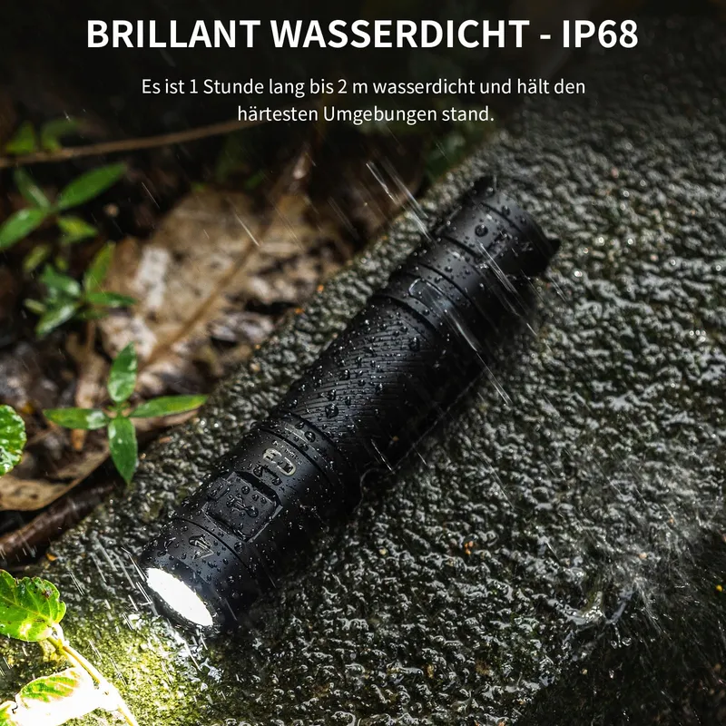 WUBEN C3 LED Zaklamp 1200 Lumen USB-C Oplaadbaar Tactisch — foto 5