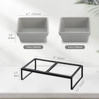 Hchlqlz Verhoogde Voerbakken Hond Kat Set — miniatuur 3