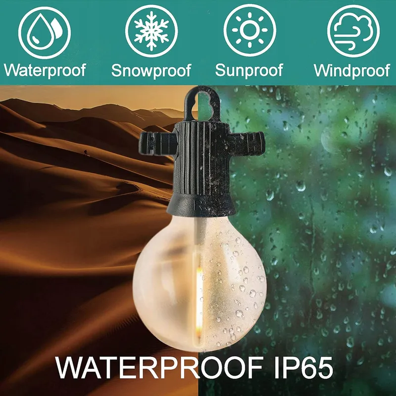 ZOTOI Tuinlichtketting G40 7.6M IP65 Waterdicht — foto 5