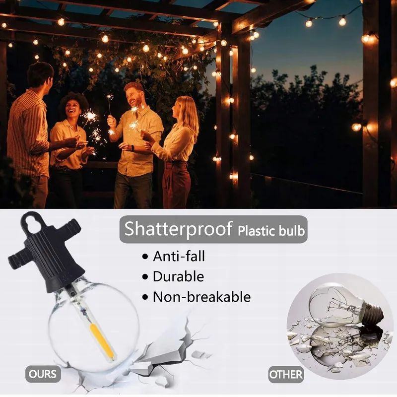 ZOTOI Tuinlichtketting G40 7.6M IP65 Waterdicht — foto 2