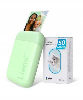 LIENE Pearl K100 Fotoprinter Bluetooth 50 Vel Zink Papier Groen