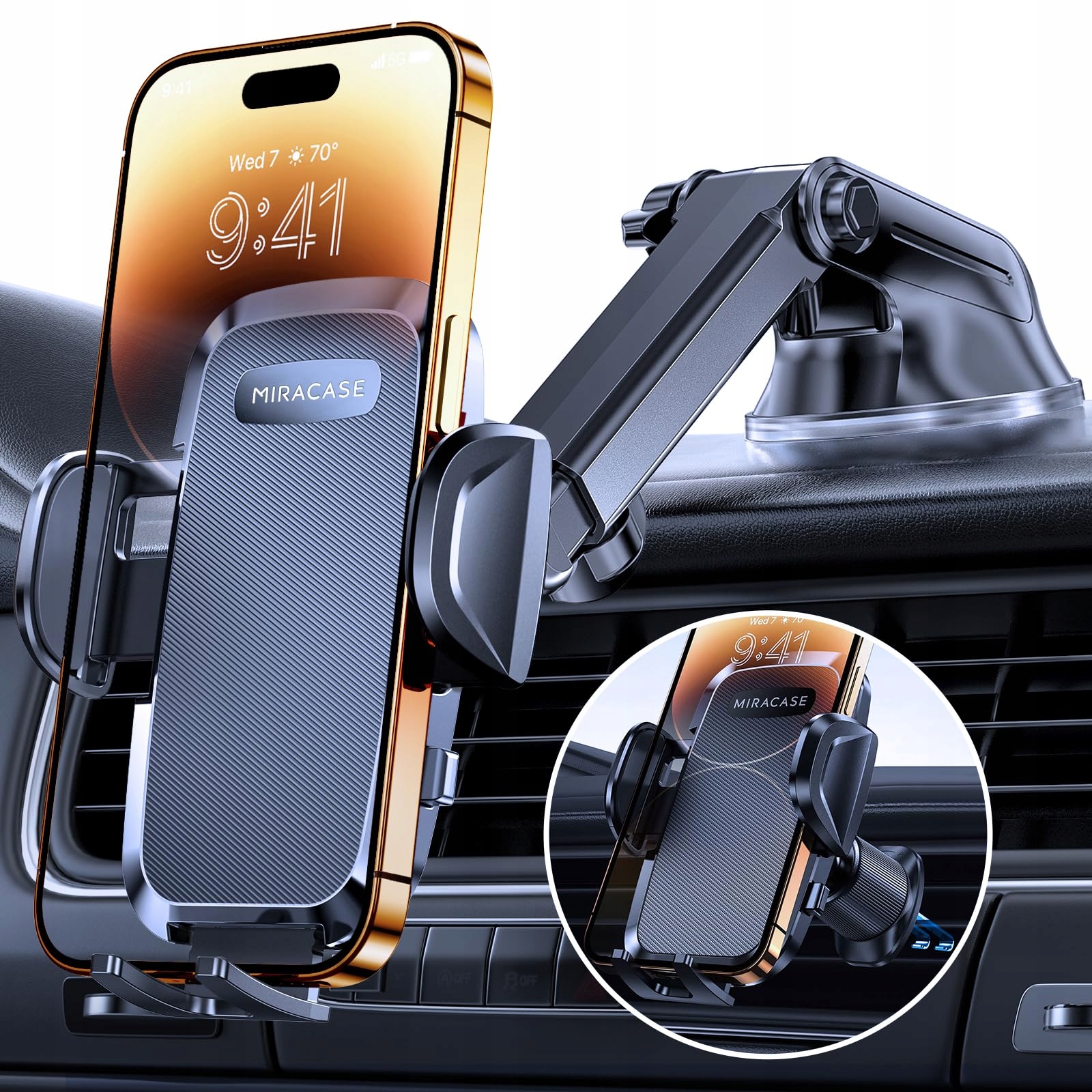 MIRACASE Autohouder Telefoon Voorruit Ventilatie