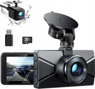 WOLFANG Dashcam 2,5K+1080P Voor Achter Nachtzicht 170°