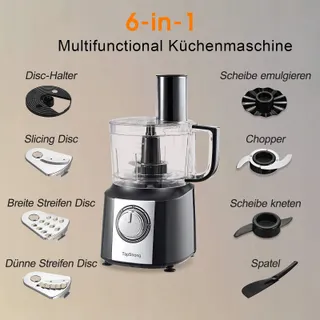 TOPSTRONG Keukenmachine 800W 2L 3 Snijschijven — miniatuur 2