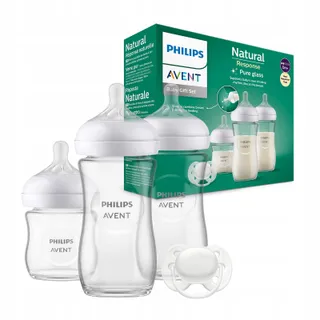 PHILIPS AVENT Cadeauset Pasgeborenen Glazen Flessen Speen