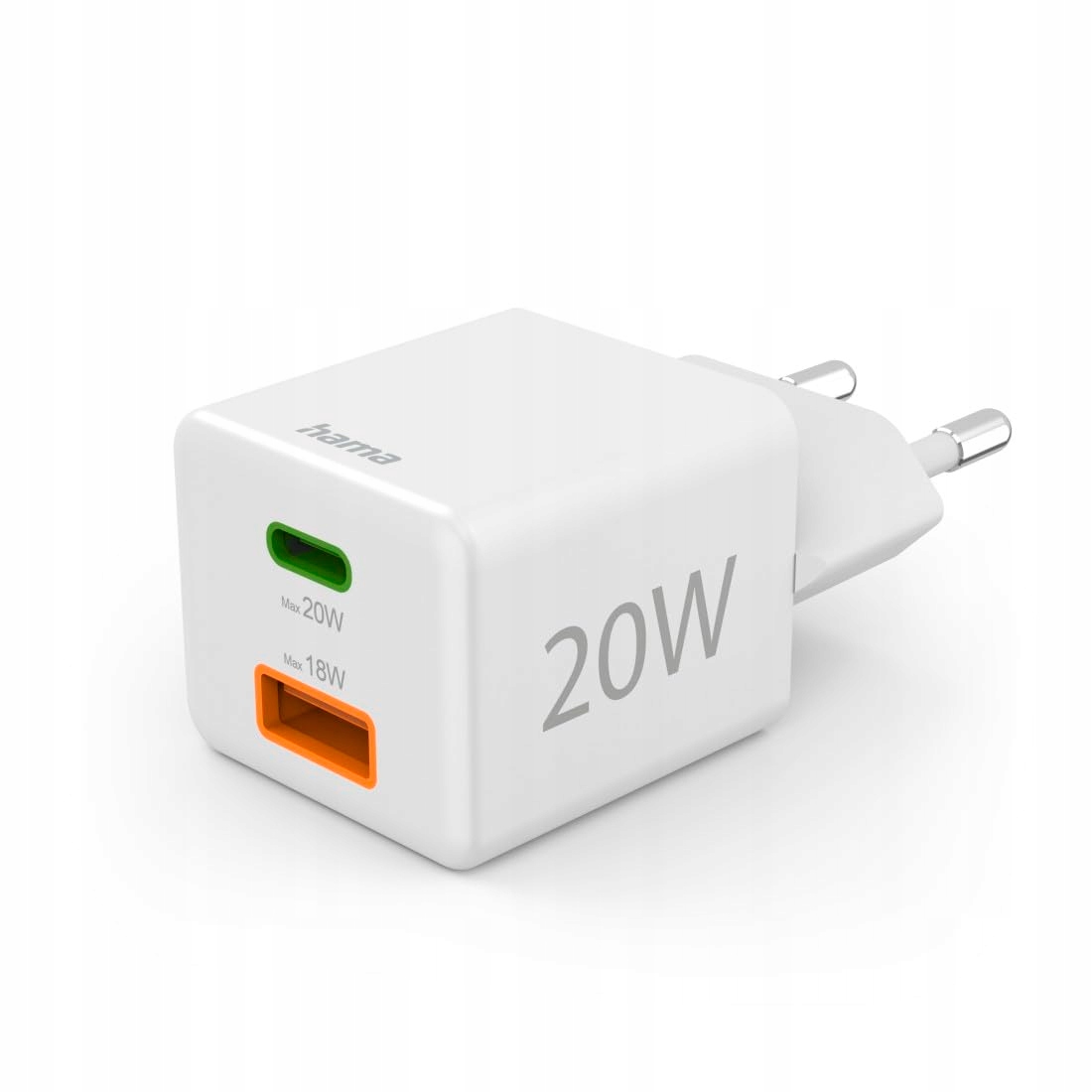 HAMA Snellader USB C USB A 20W Power Delivery
