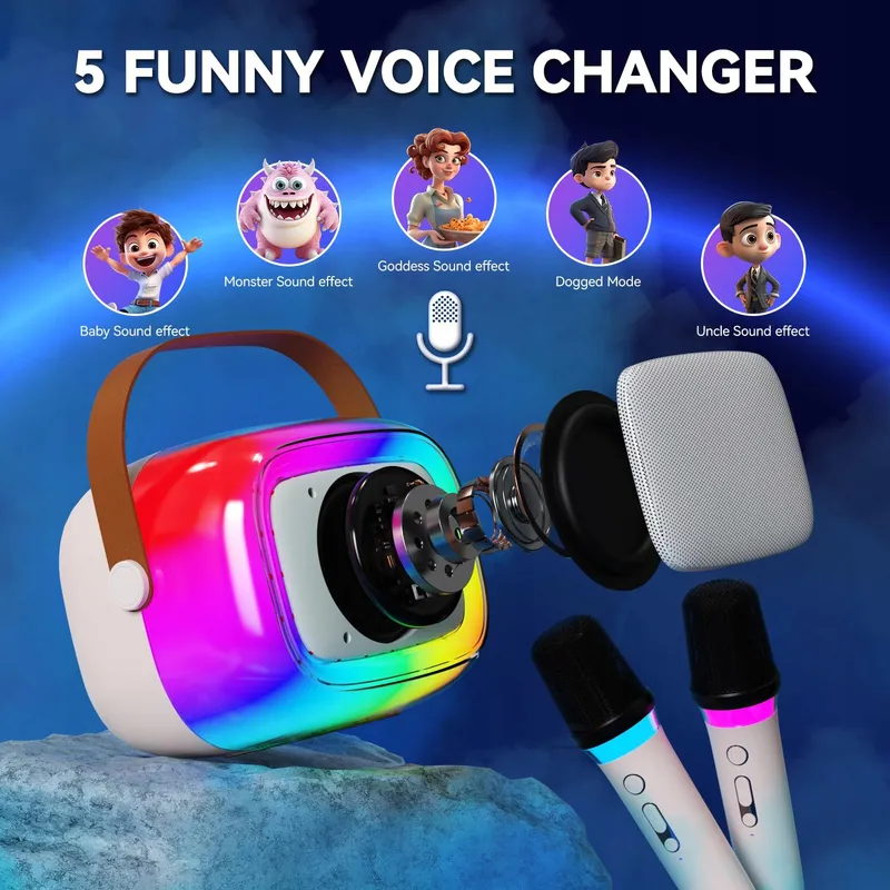 GUYUCOM Karaokeset Bluetooth Kinderen Volwassenen Microfoons — foto 2