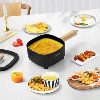 AUDECOOK Elektrische Pan 2L Met Stomer Antiaanbak Multicooker