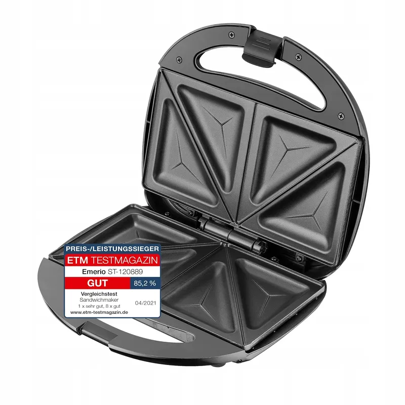 EMERIO Tosti-ijzer BPA-vrij Antiaanbak Snel Schoon Te Maken 750W — foto 1