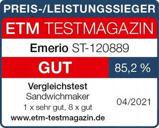 EMERIO Tosti-ijzer BPA-vrij Antiaanbak Snel Schoon Te Maken 750W — miniatuur 4