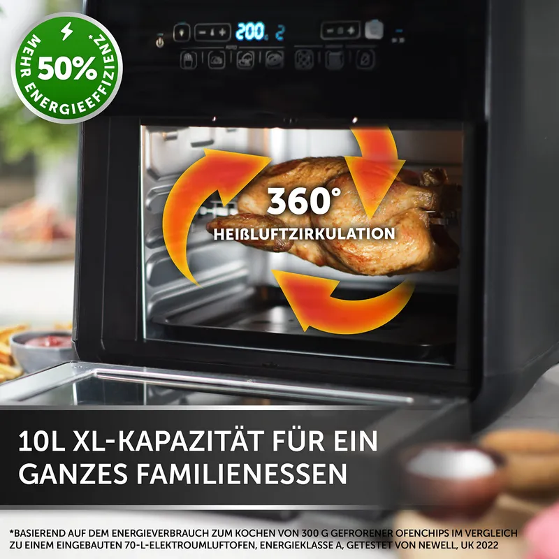 BREVILLE Airfryer XXL 10L 2000W Zwart Grijs — foto 2