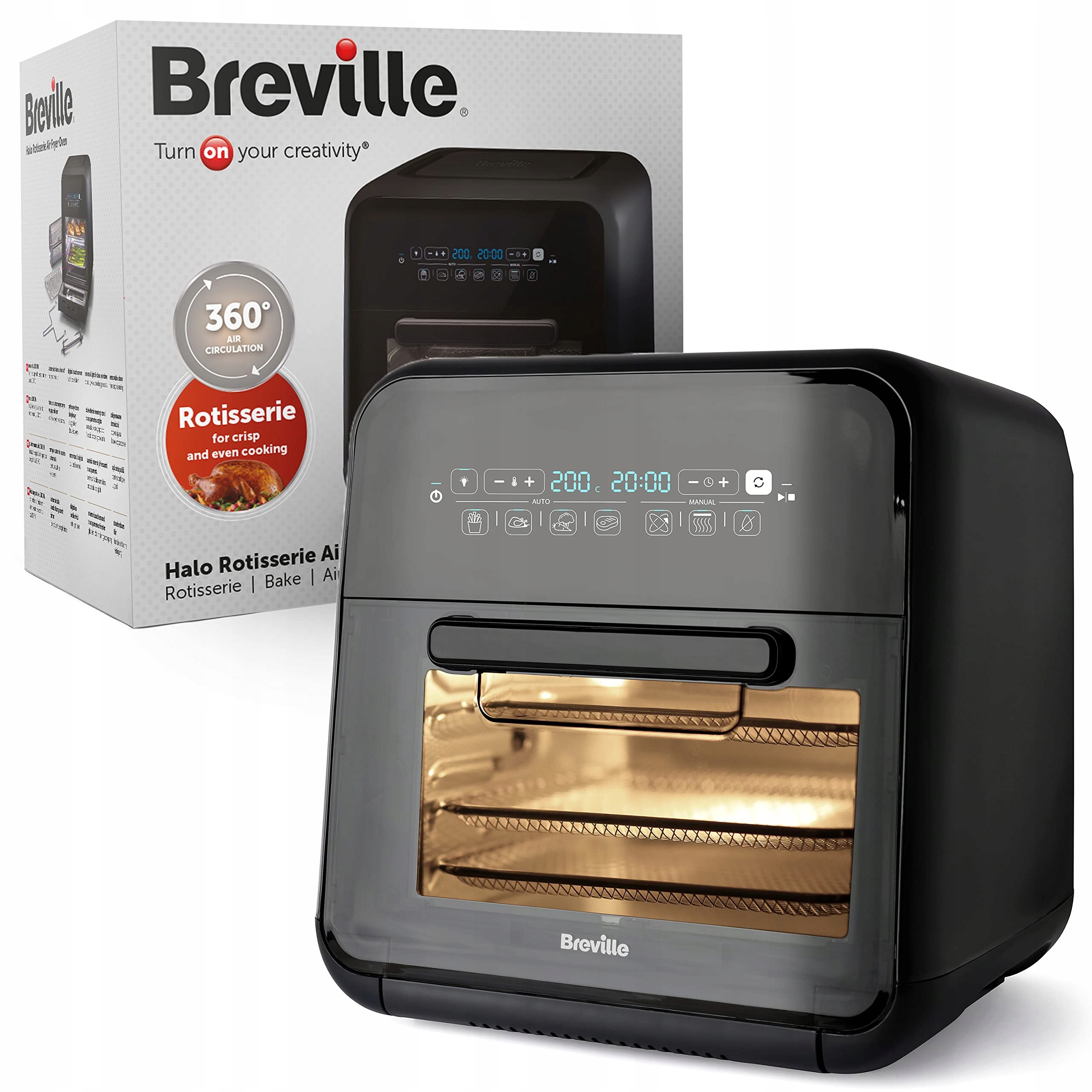 BREVILLE Airfryer XXL 10L 2000W Zwart Grijs