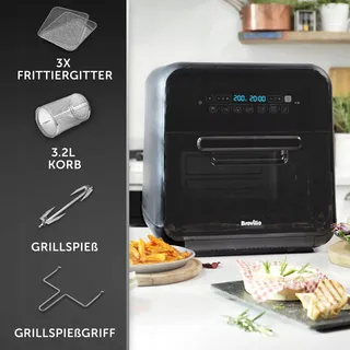 BREVILLE Airfryer XXL 10L 2000W Zwart Grijs — miniatuur 6