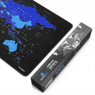 TITANWOLF XXL Muismat 900x400mm Antislip Wereldkaart — miniatuur 6