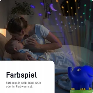 ANSMANN LED Sterrenhemel Projector Olifant Nachtlampje Kinderen — miniatuur 6