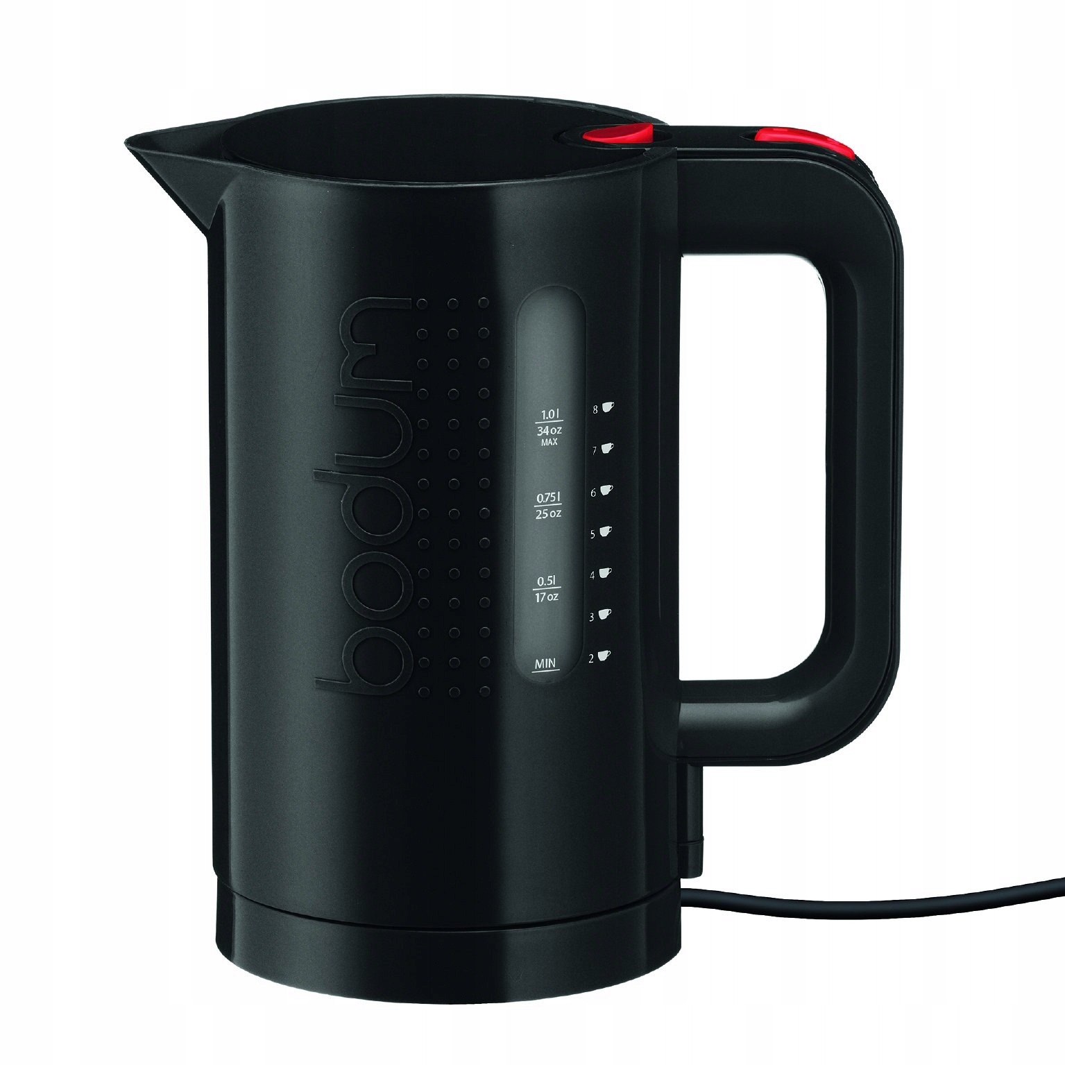 BODUM Bistro Waterkoker 2200W 1L Automatische Uitschakeling Zwart