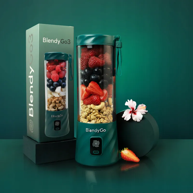 BLENDYGO 3 Mini Draagbare Smoothieblender USB-C 550ml Flesgroen — foto 12