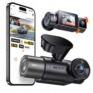 VANTRUE N2X Dashcam 2.7K 1080P GPS WiFi Nachtzicht 24/7 Parkeermodus
