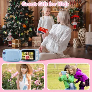 GLOBALCROWN Digitale Kindercamera met Printpapier en 32GB Kaart — miniatuur 8