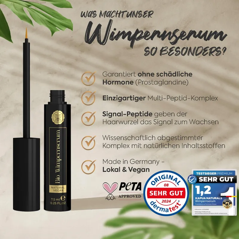 BIO Wimperserum Hormoonvrij Peptiden Cafeïne Biotine 7,5ml — foto 3