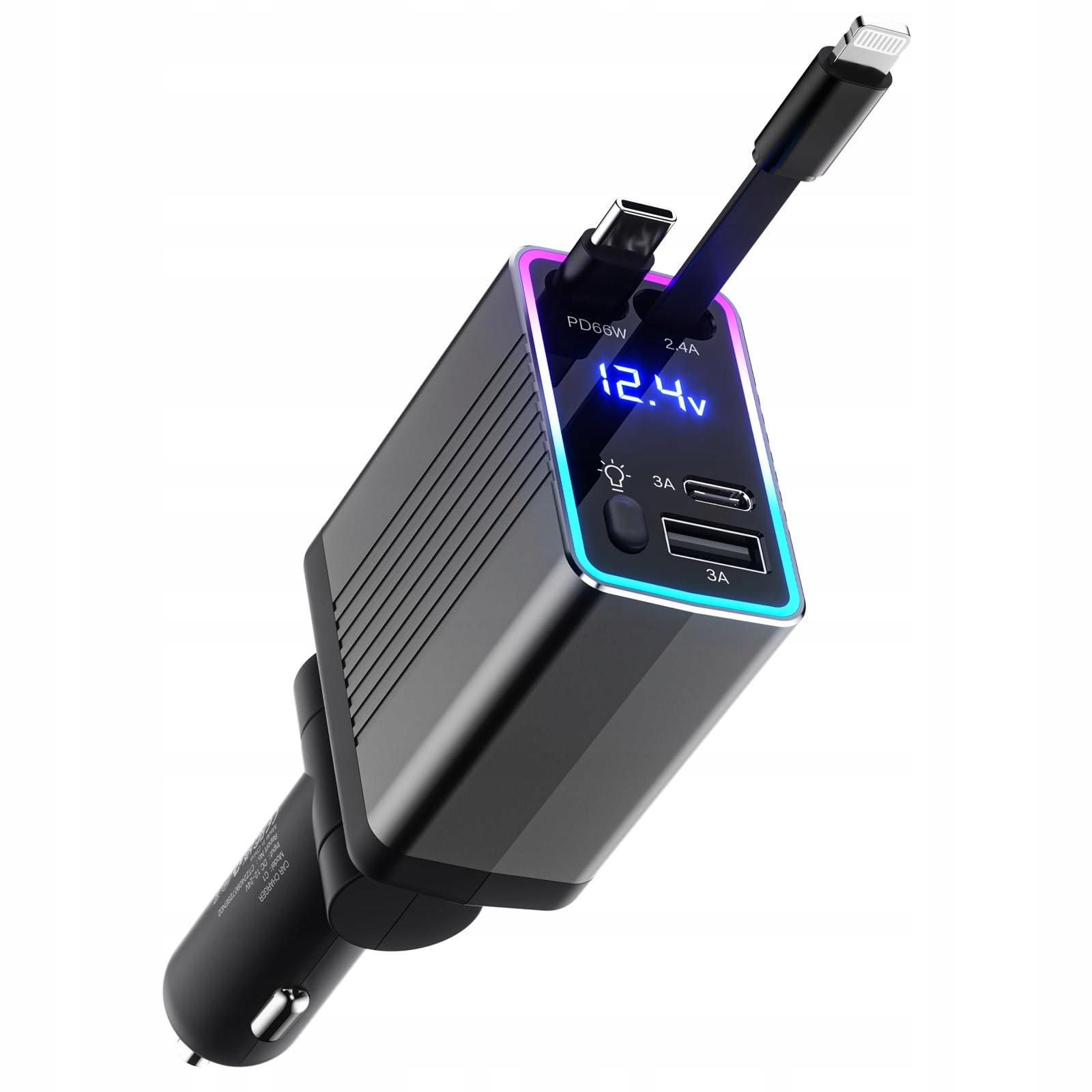 MASSWAY 120W USB C Autolader 4-in-1 Snelladen iPhone Samsung