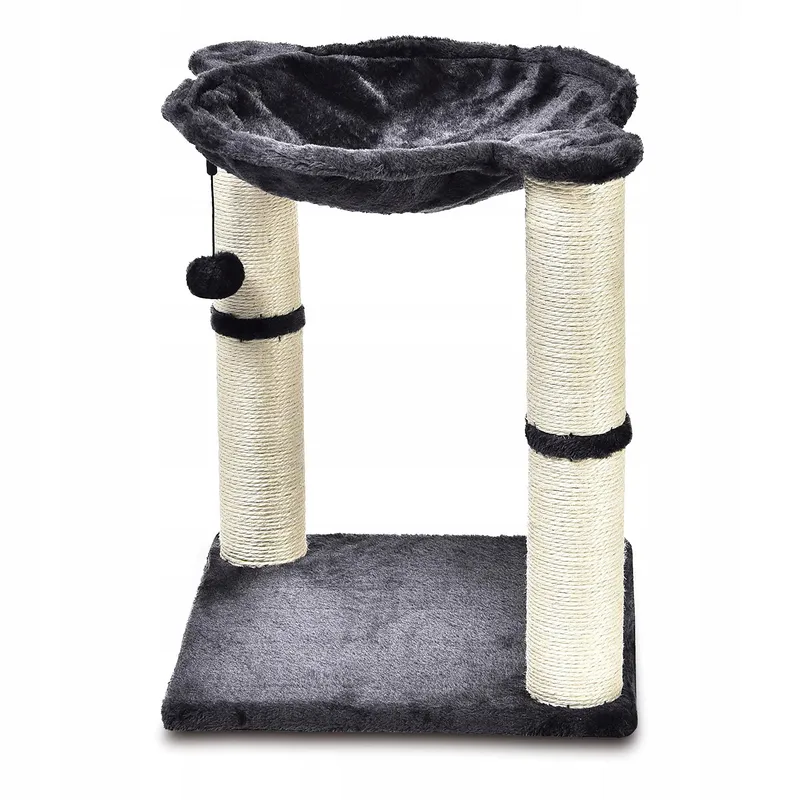 Krabpaal Kattenboom Hangmat Huisje 3-in-1 XL Grijs — foto 1